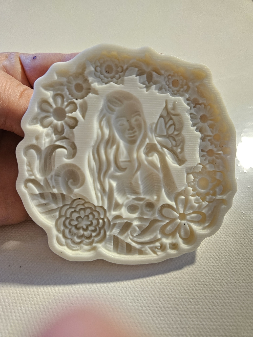 Woman Floral Silicone Mold
